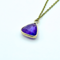Trikona Triangle Natural Gemstone Necklace