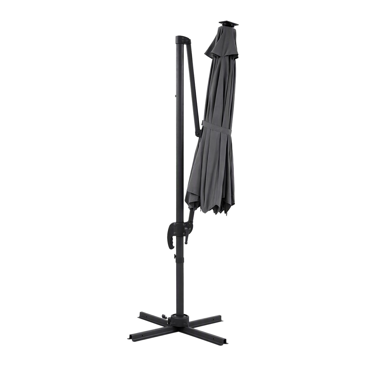 Instahut Charcoal Rotating Solar LED Cantilever Umbrella – 3 m — product image 3 of 10