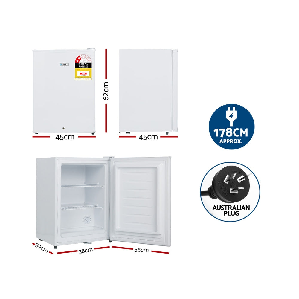 Devanti 42L Upright Freezer Fridge White — product image 2