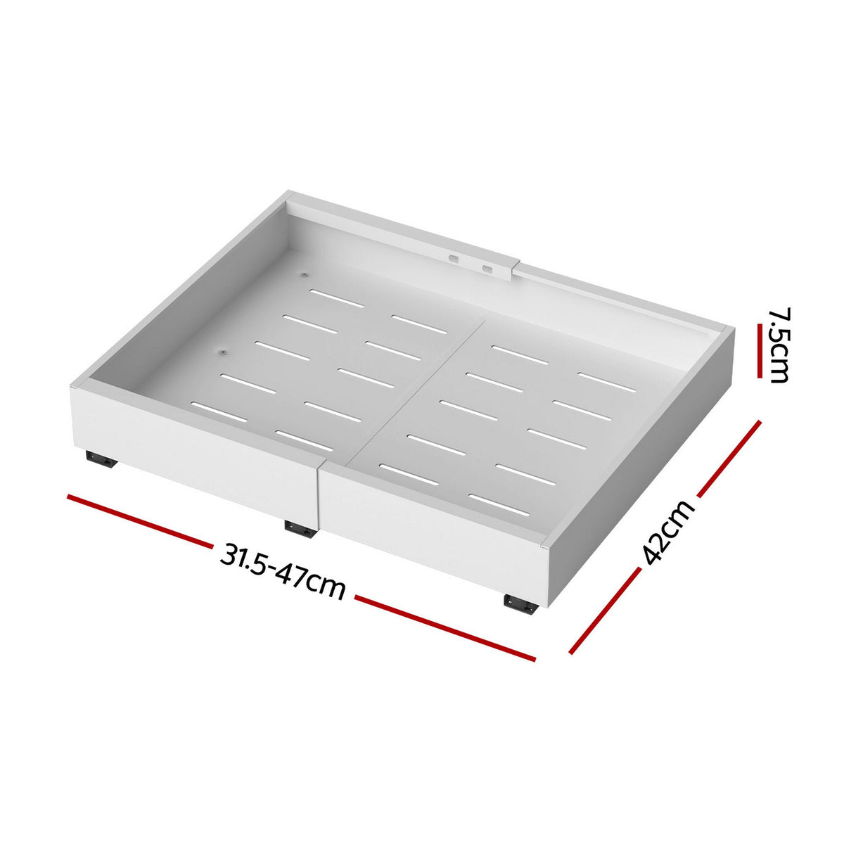 Artiss Expandable Pull-Out Cabinet Organisers – Set of 2, White