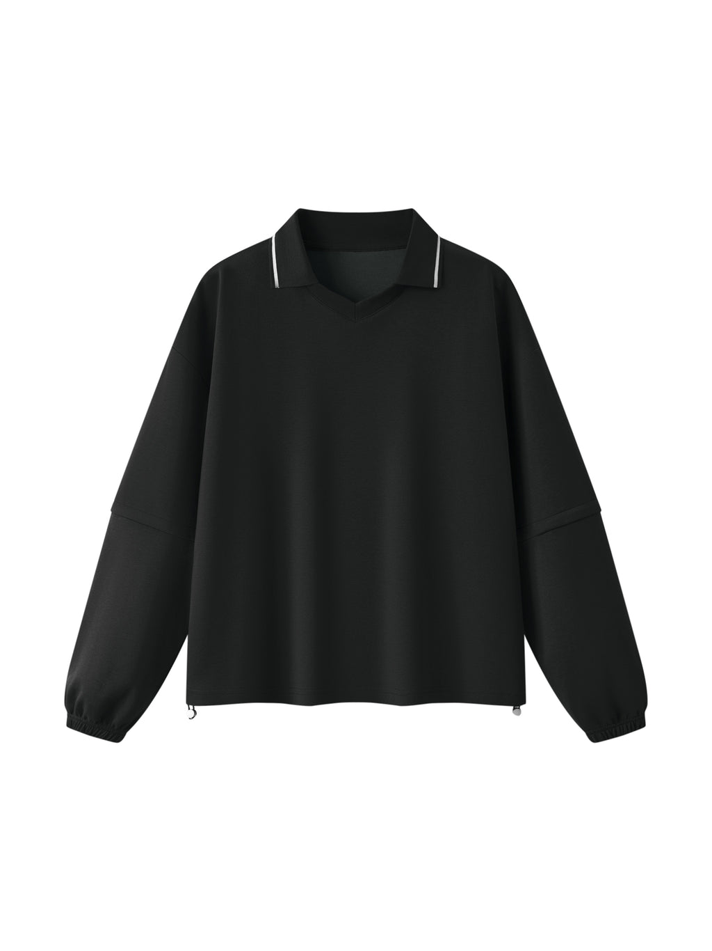 Unisex Boxy Collared Detachable Sweatshirt