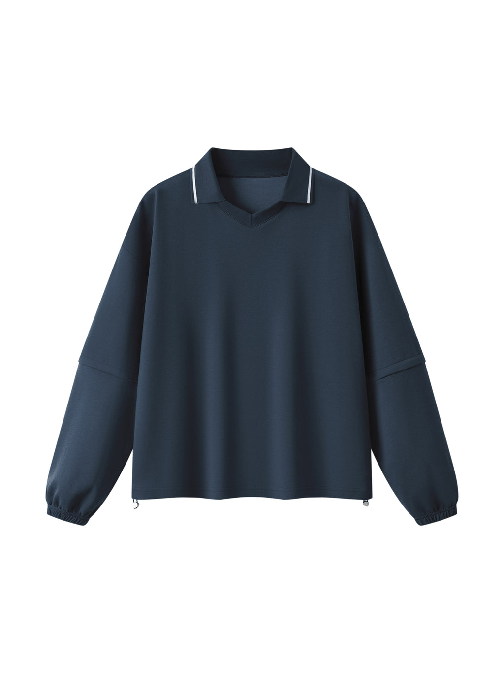 Unisex Boxy Collared Detachable Sweatshirt