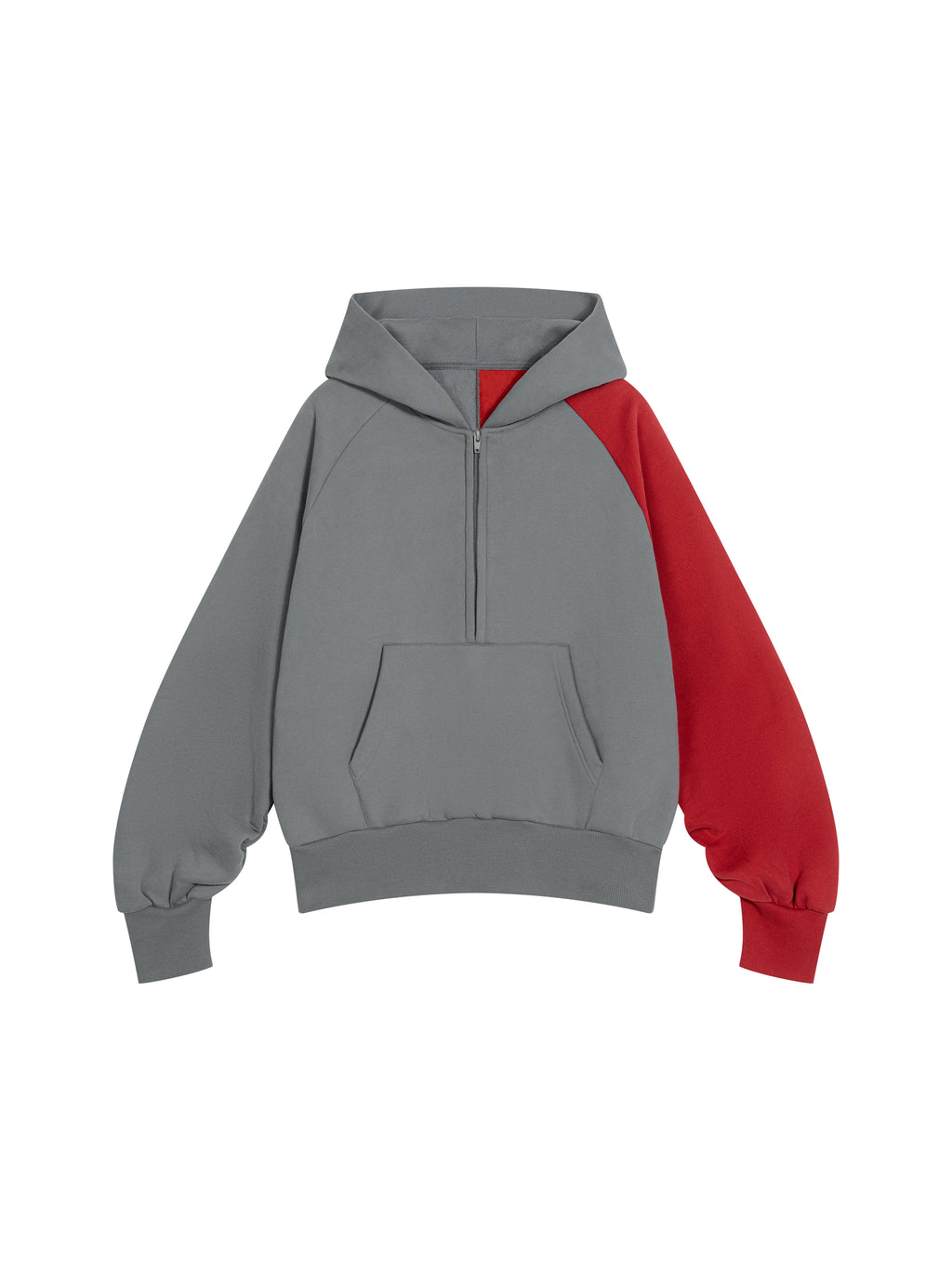 Unisex Color-Block Fleece Hoodie