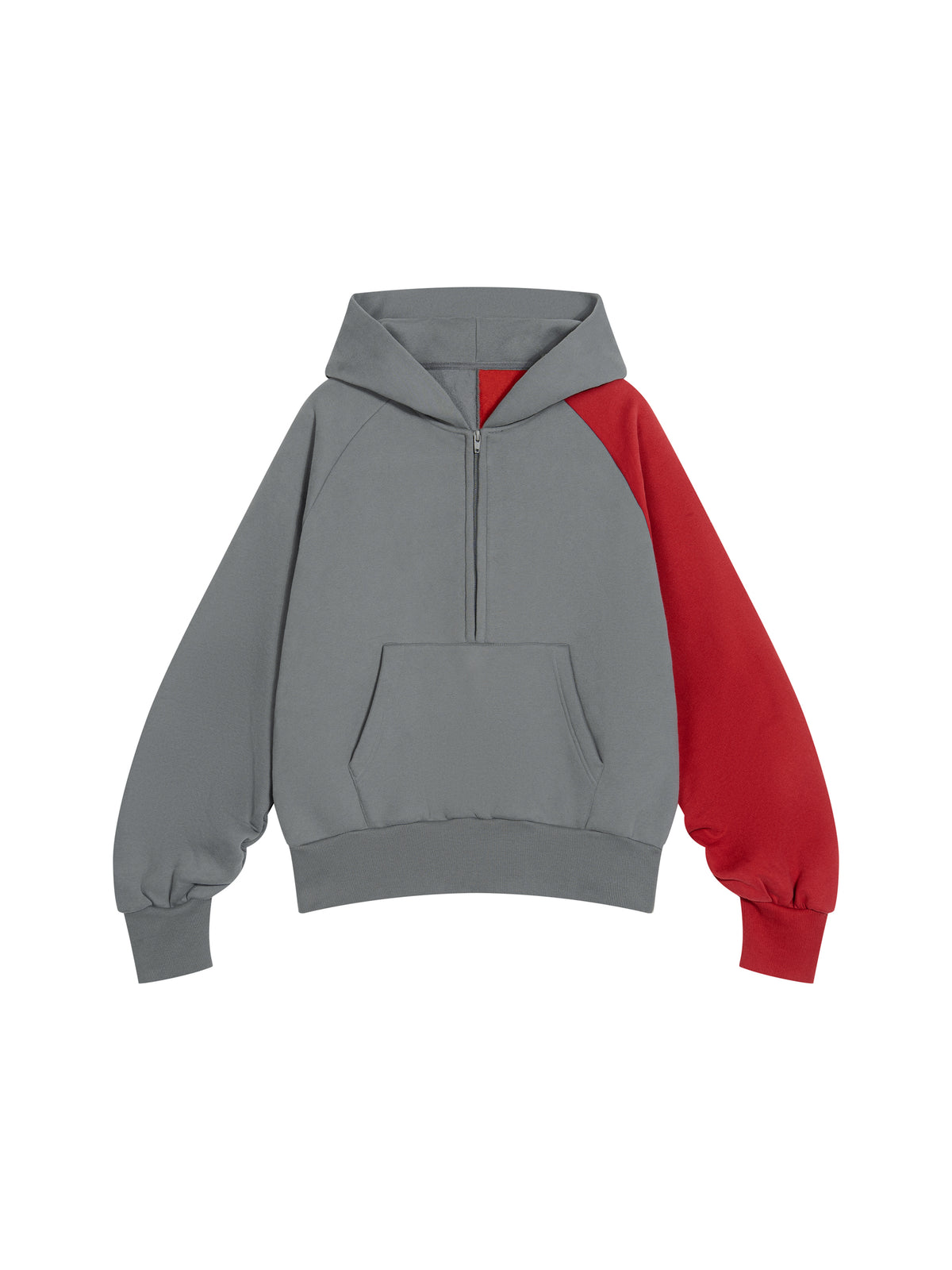 Unisex Color-Block Fleece Hoodie