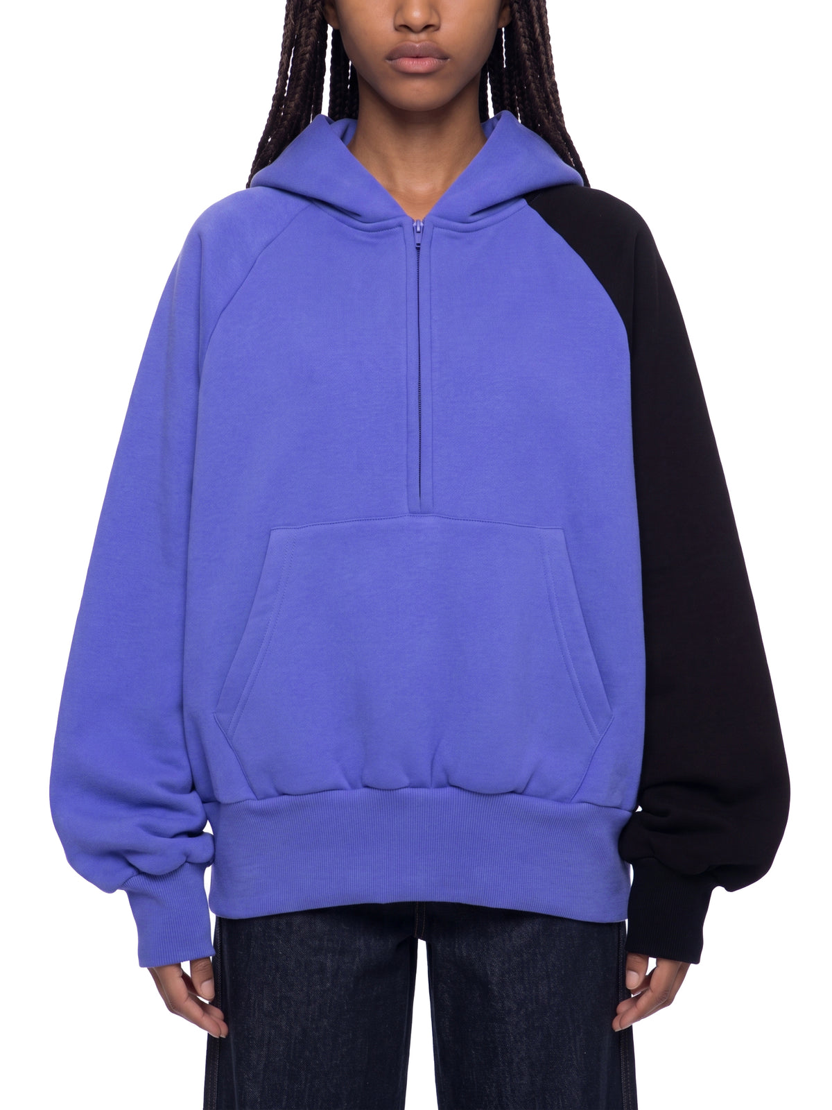 Unisex Color-Block Fleece Hoodie