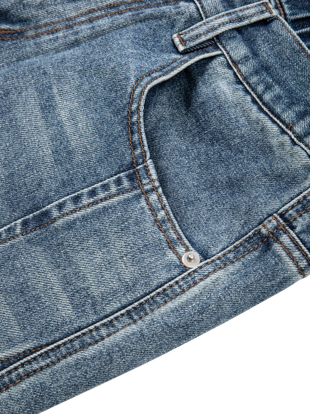 Unisex Vintage Wash Barrel Leg Denim Jeans 14