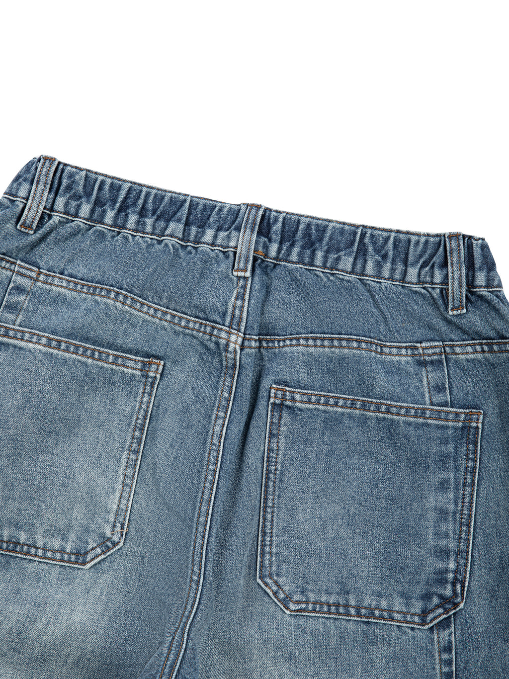 Unisex Vintage Wash Barrel Leg Denim Jeans 16