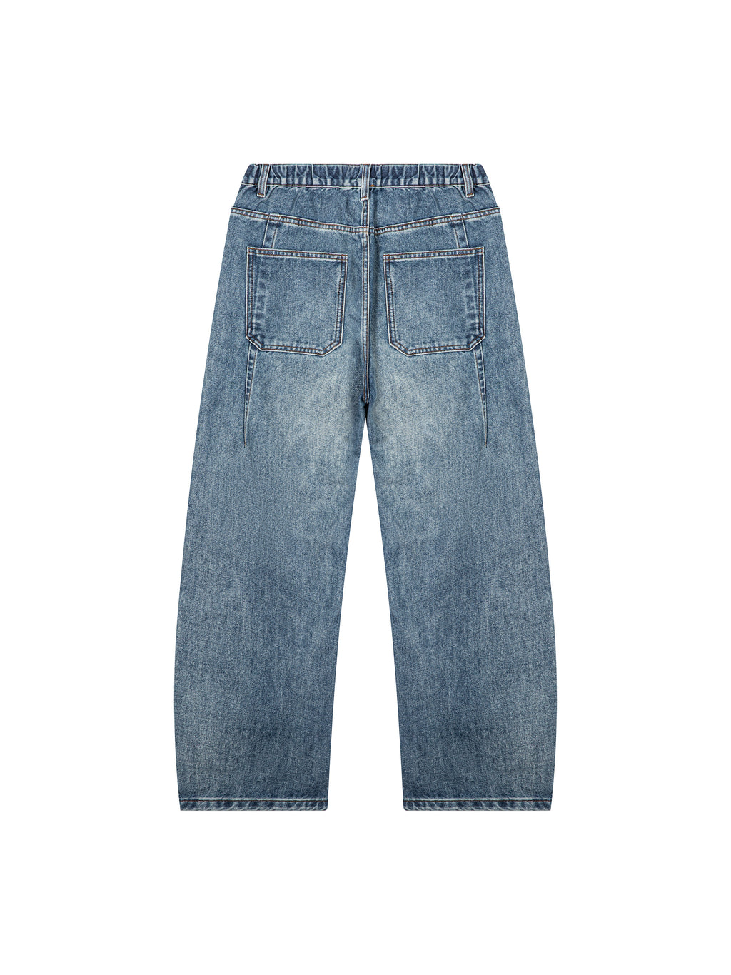 Unisex Vintage Wash Barrel Leg Denim Jeans 20
