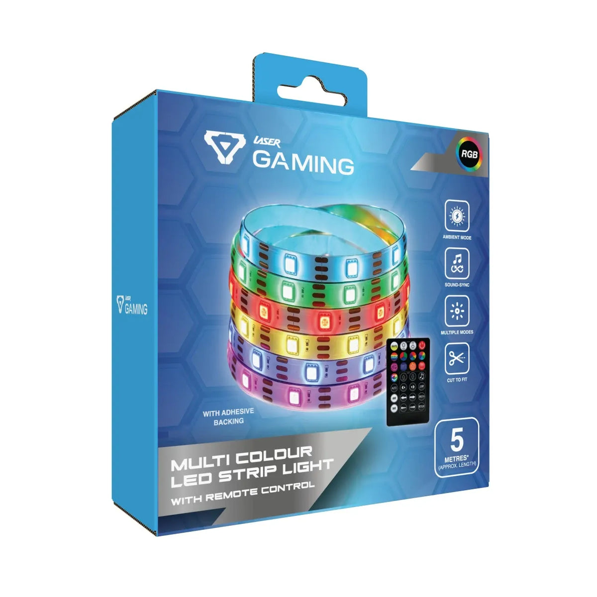 Laser Gaming Multi Colour LED Strip Light 5m with Remote