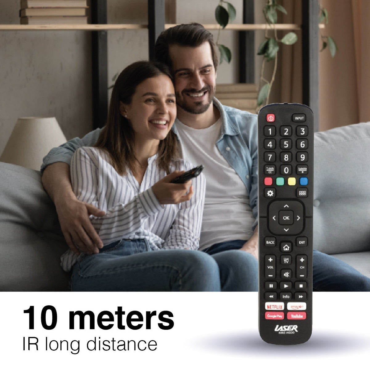 Laser Remote Control for Hisense TV Black