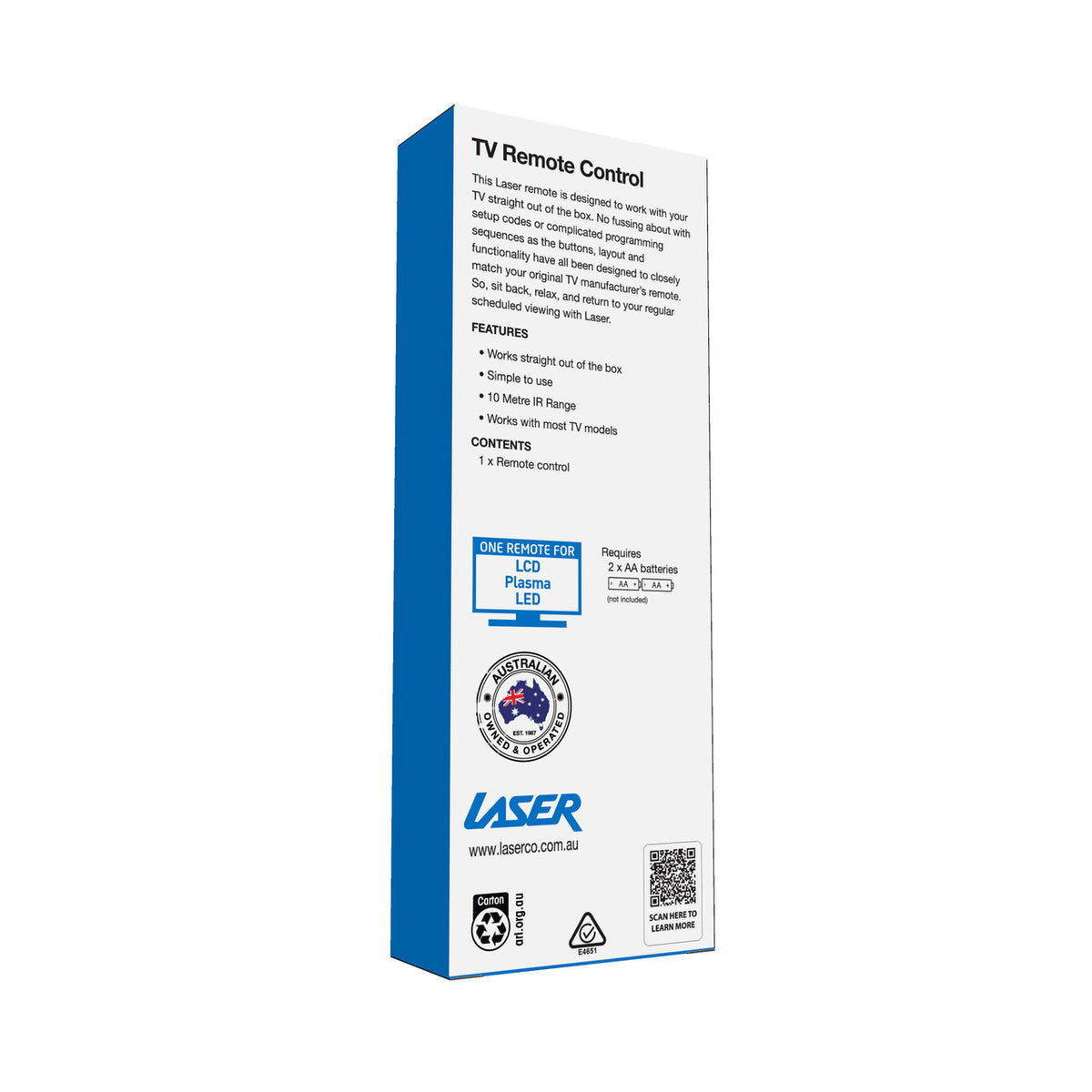 Laser Remote Control for Panasonic TV