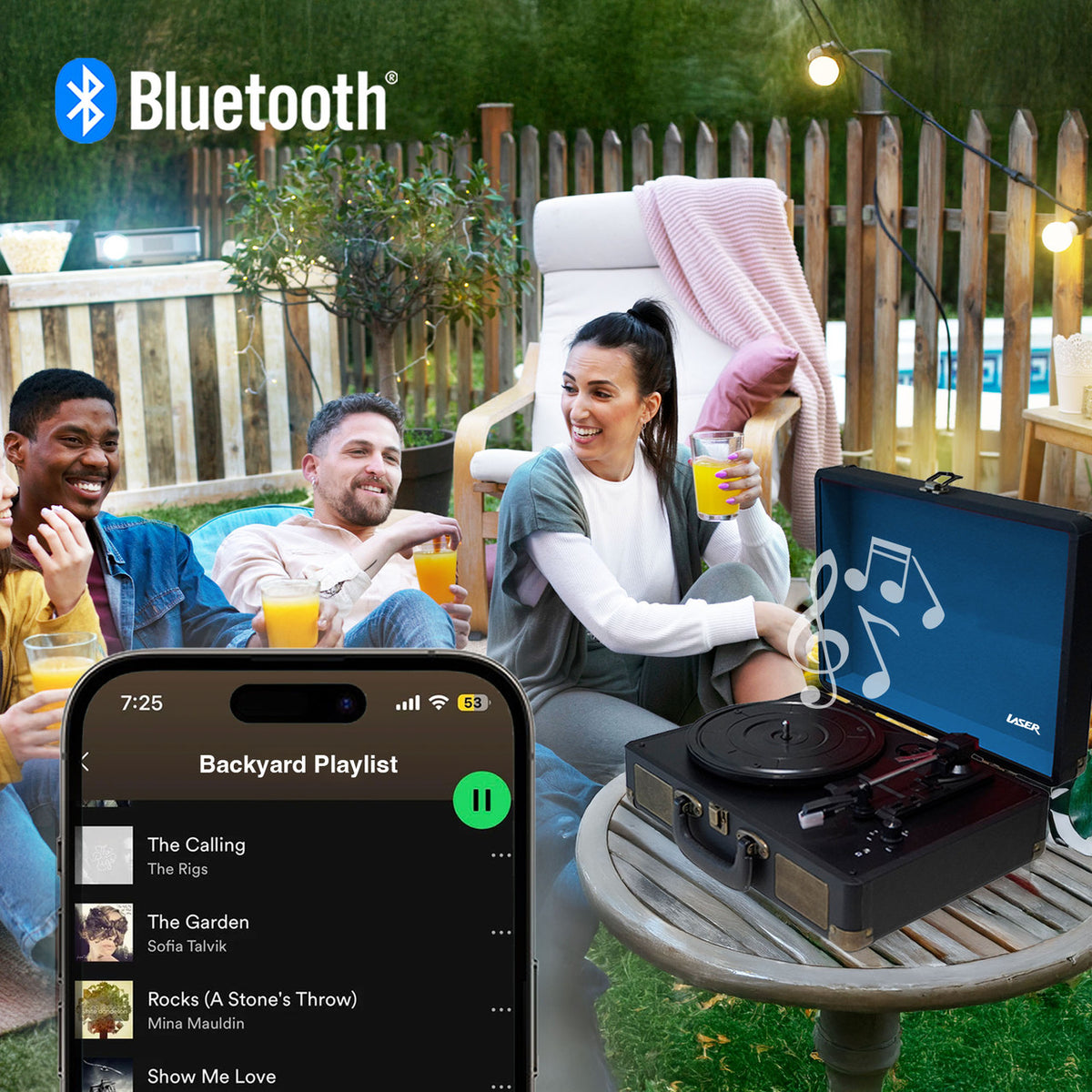 Bluetooth Suitcase Turntable with Speaker — product image 2