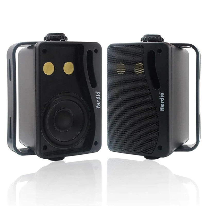 3-Way Waterproof Wall Mount Speakers Black — product image 2
