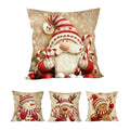 Trendbay Christmas Cushion Covers, Set of 4 – Gnome & Gingerbread