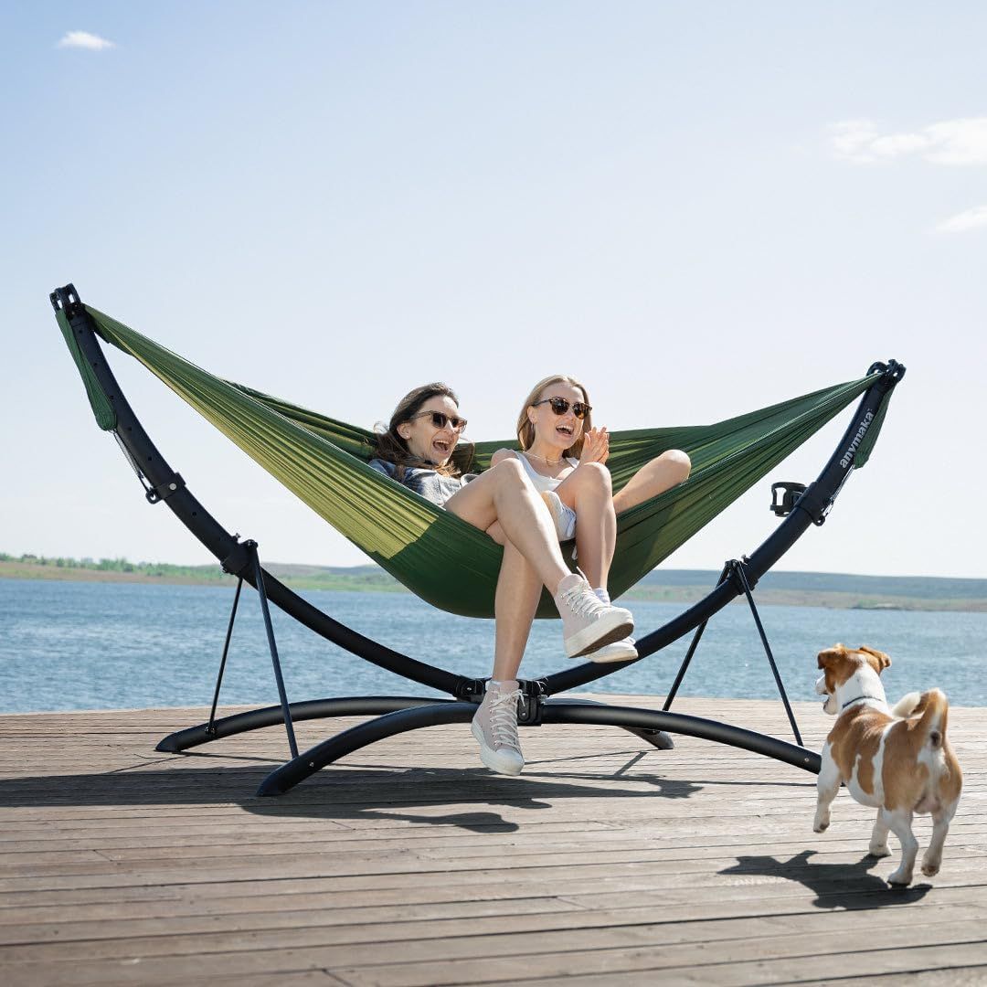 anymaka Double Camping Hammock - Ocean Blue (Straps Not Included)