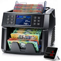 Dual CIS Money Counter with Counterfeit Detection, Mixed Value Bill Counter, 14 Currency Cash Counting…
