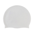 Silicone Swimming Cap Large Waterproof Swim Hat for Long Hair Men Women Adults-White