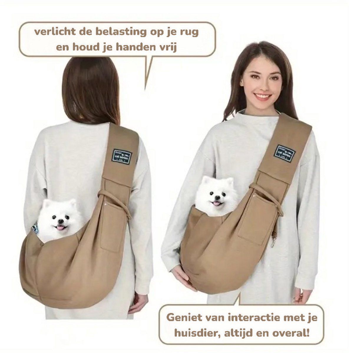 Black Soft Pet Sling Carrier — product image 4 of 5
