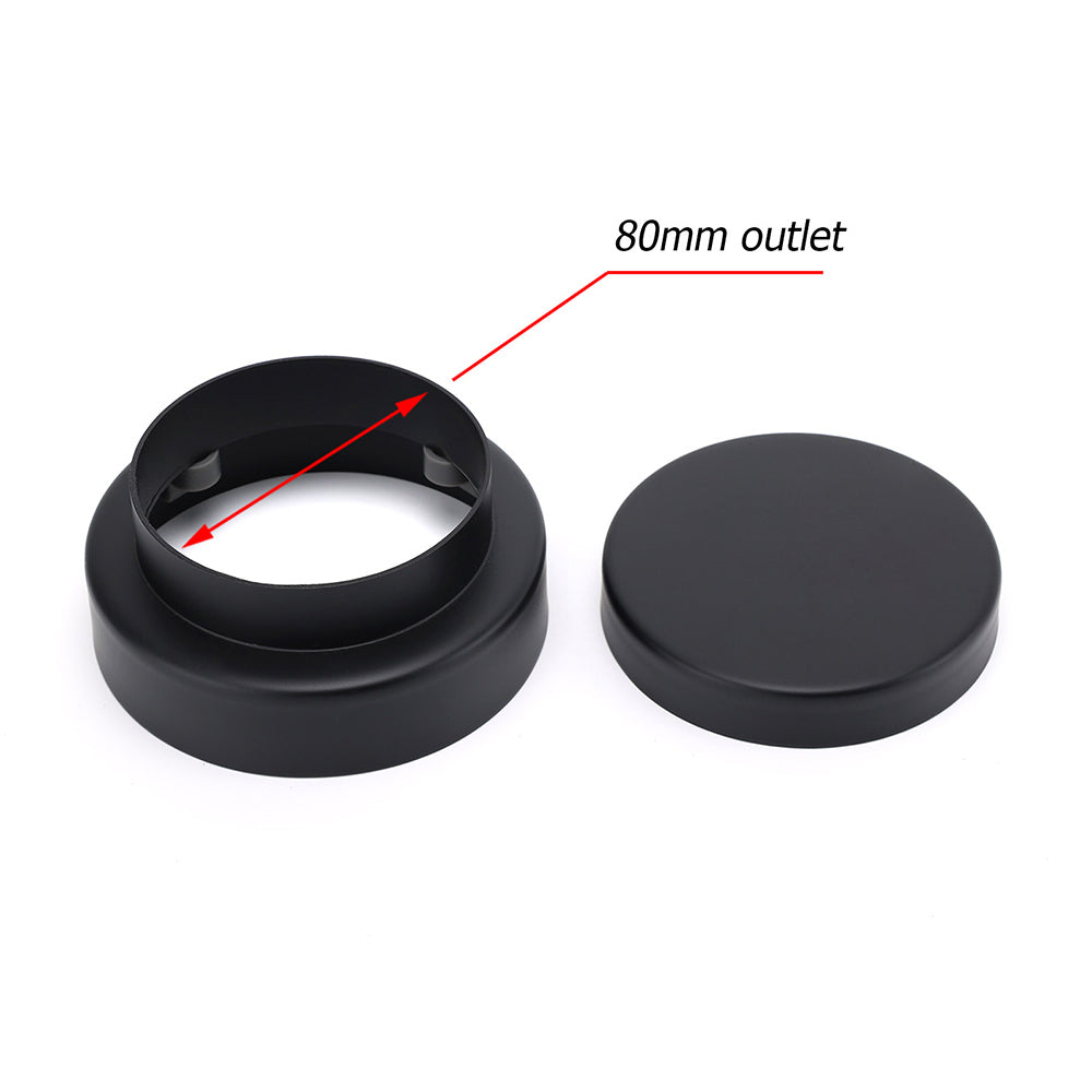 Matte Black 100 mm Round Tile-Insert Shower Drain – 75 mm Outlet — product image 4 of 4