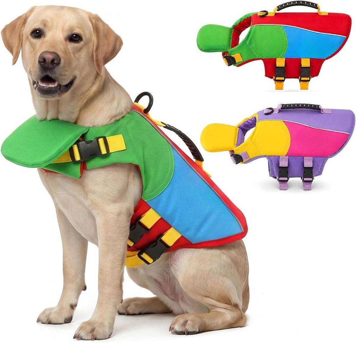Purple Dog Life Jacket with Chin Guard - L – product image 2 of 7