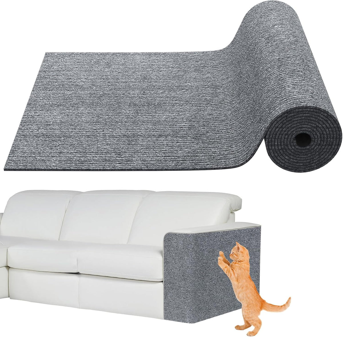 Self-Adhesive Cat Scratching Mat - Light Grey - 78.7 × 15.8 in - product photo 1 of 6
