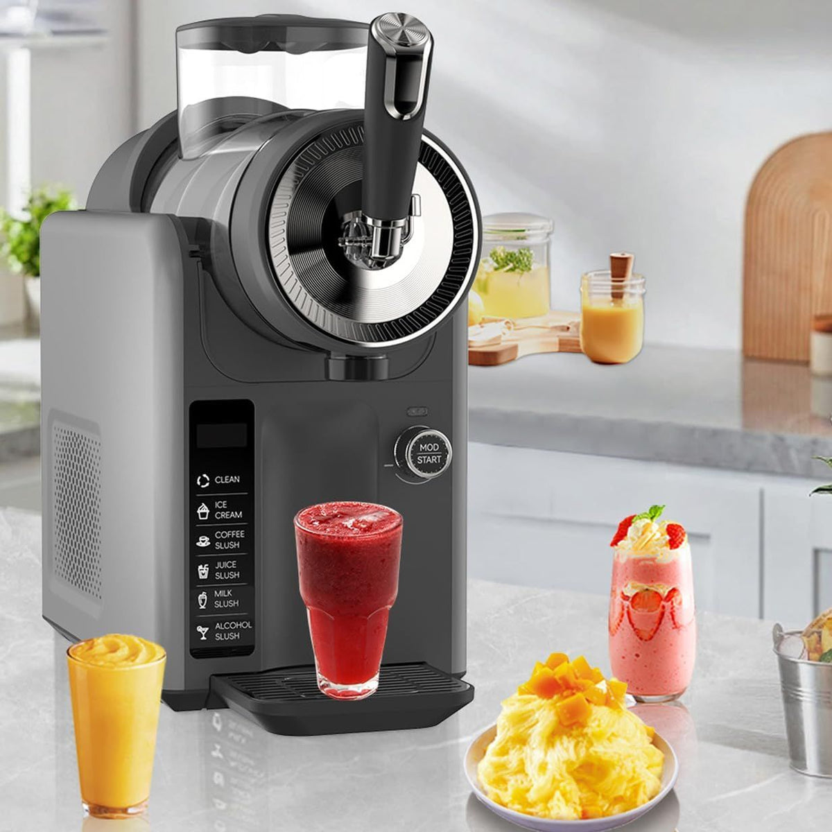 1.8 L Countertop Frozen-Drink & Slushie Maker with Six Presets – Grey — product image 1 of 7