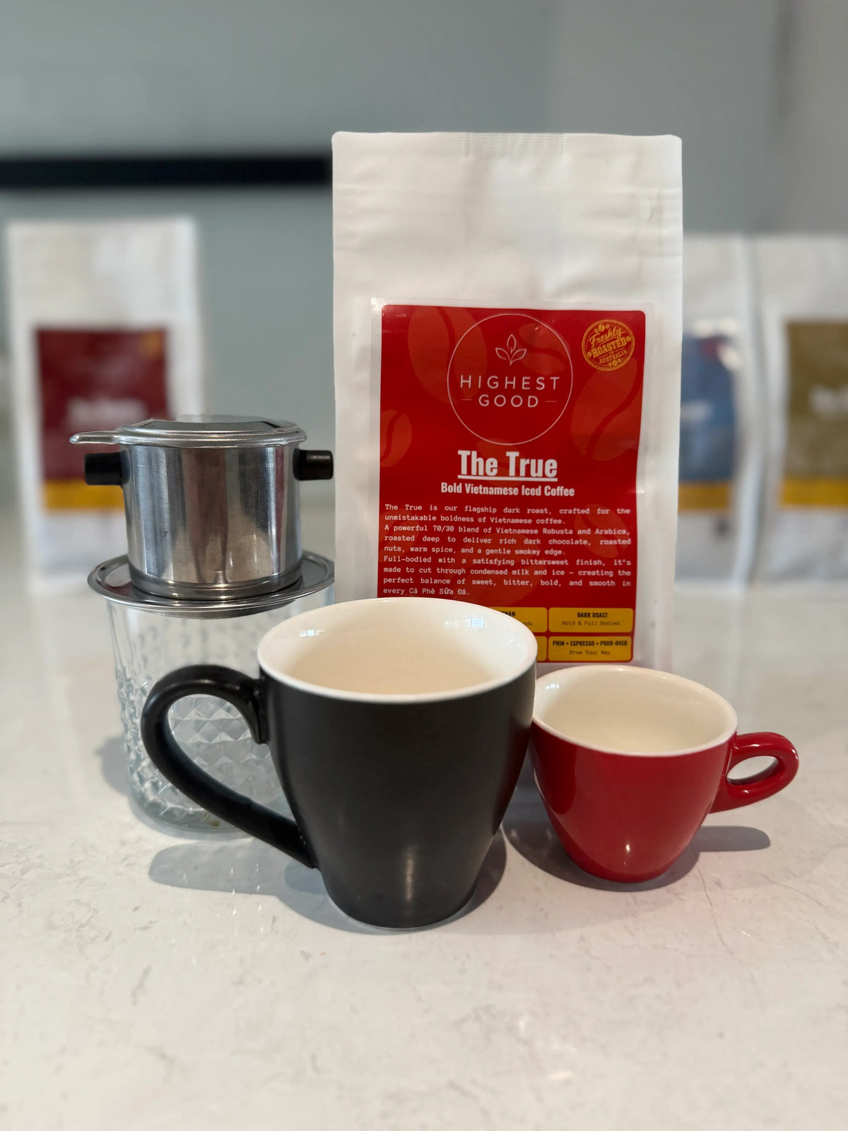 The True – Bold Vietnamese Iced Coffee | Dark Roast Robusta-Arabica Blend - Phin-grind / 1Kg