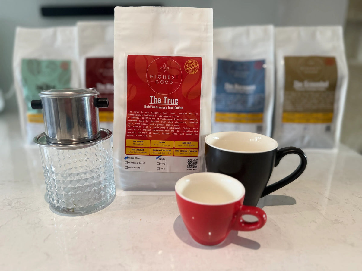 The True – Bold Vietnamese Iced Coffee | Dark Roast Robusta-Arabica Blend - Phin-grind / 1Kg