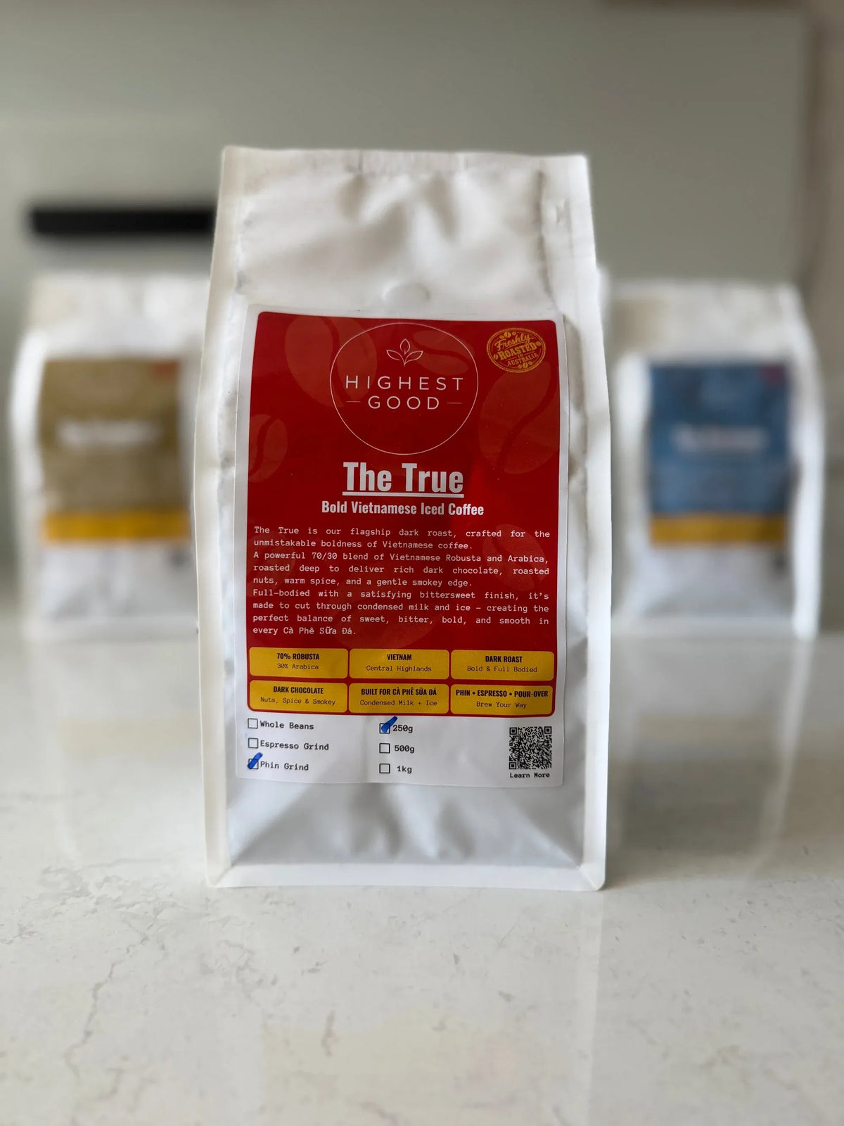 The True – Bold Vietnamese Iced Coffee | Dark Roast Robusta-Arabica Blend - Phin-grind / 1Kg