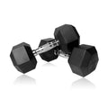 Pair of Rubber Hex Dumbbells – 60kg Each