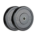 2 x 10kg Black Olympic Bumper Plate