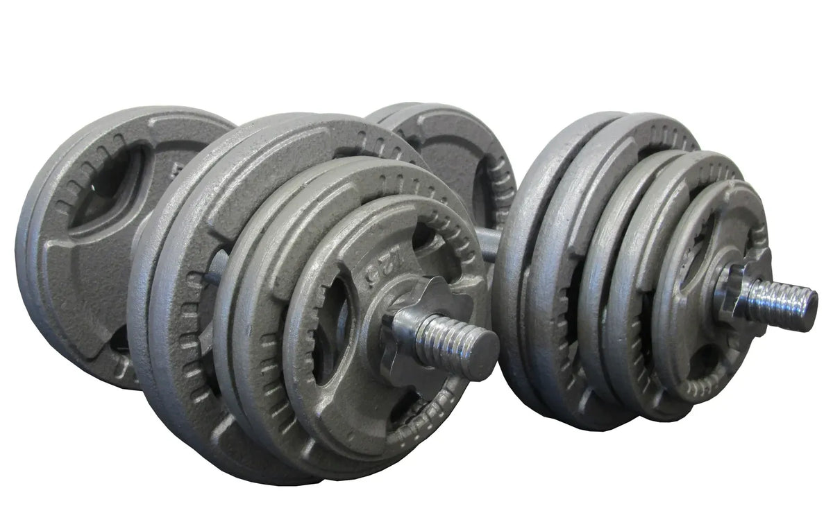 70kg Adjustable Dumbbell Set Standard Hammertone Weights (w/ EZY GRIP)