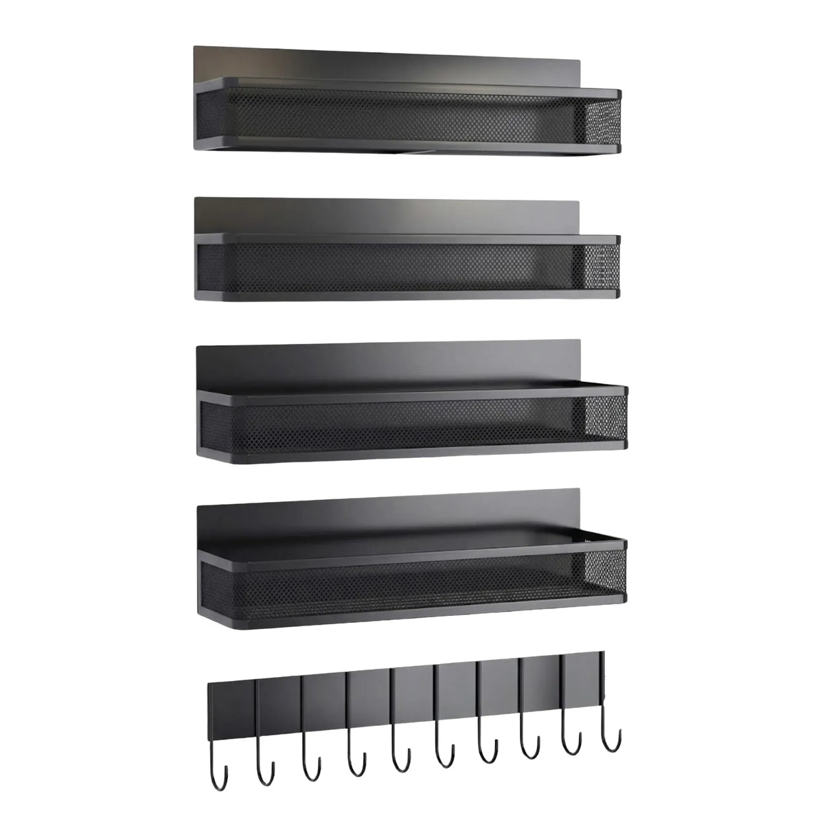 CARLA HOME 5 Pack Magnetic Spice Rack for Fridge Kitchen with Hook Bar — product image 9