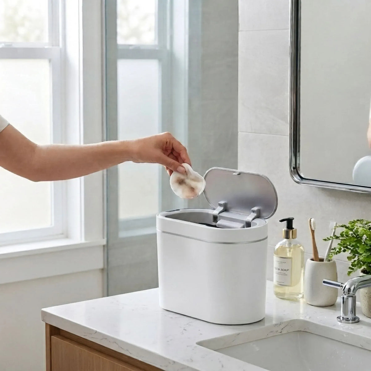 Carla Home White 7L Touchless Motion-Sensor Rubbish Bin — product image 9 of 10