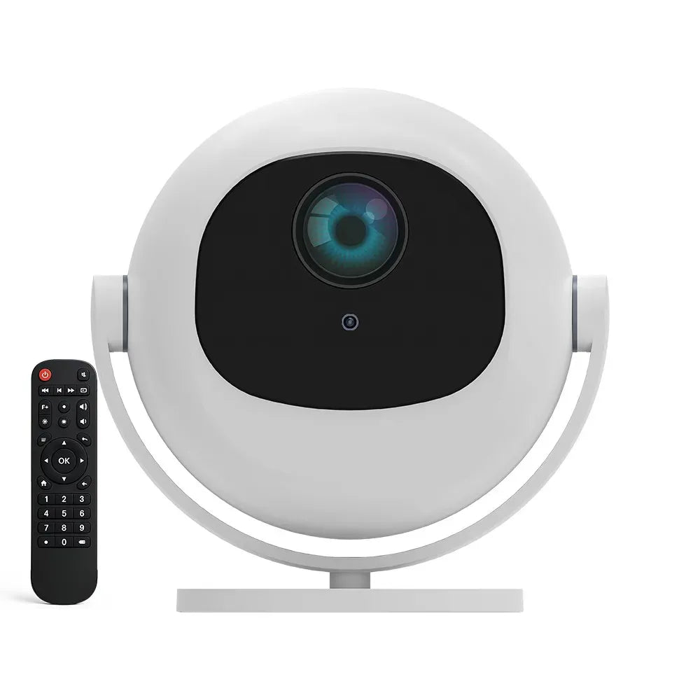 White 5G 4K Smart LED Projector in Black with Bluetooth and WiFi for Home Theater — product image 10