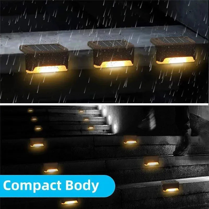 Eight-Pack Solar LED Deck & Step Lights – Brown — product image 3 of 10