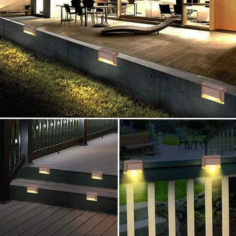 Eight-Pack Solar LED Deck & Step Lights – Brown — product image 10 of 10