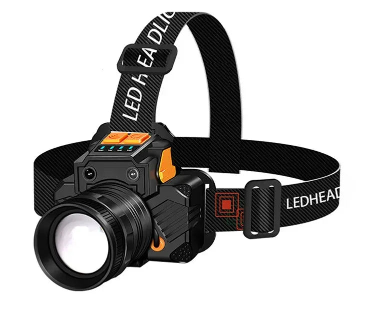 USB-Rechargeable T6 LED Motion-Sensor Headlamp – Black — product image 1 of 7