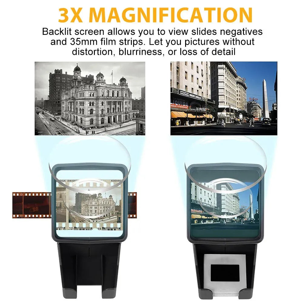 Photography Slide Viewer with 3X Magnification, Black, Desktop Design — product image 3