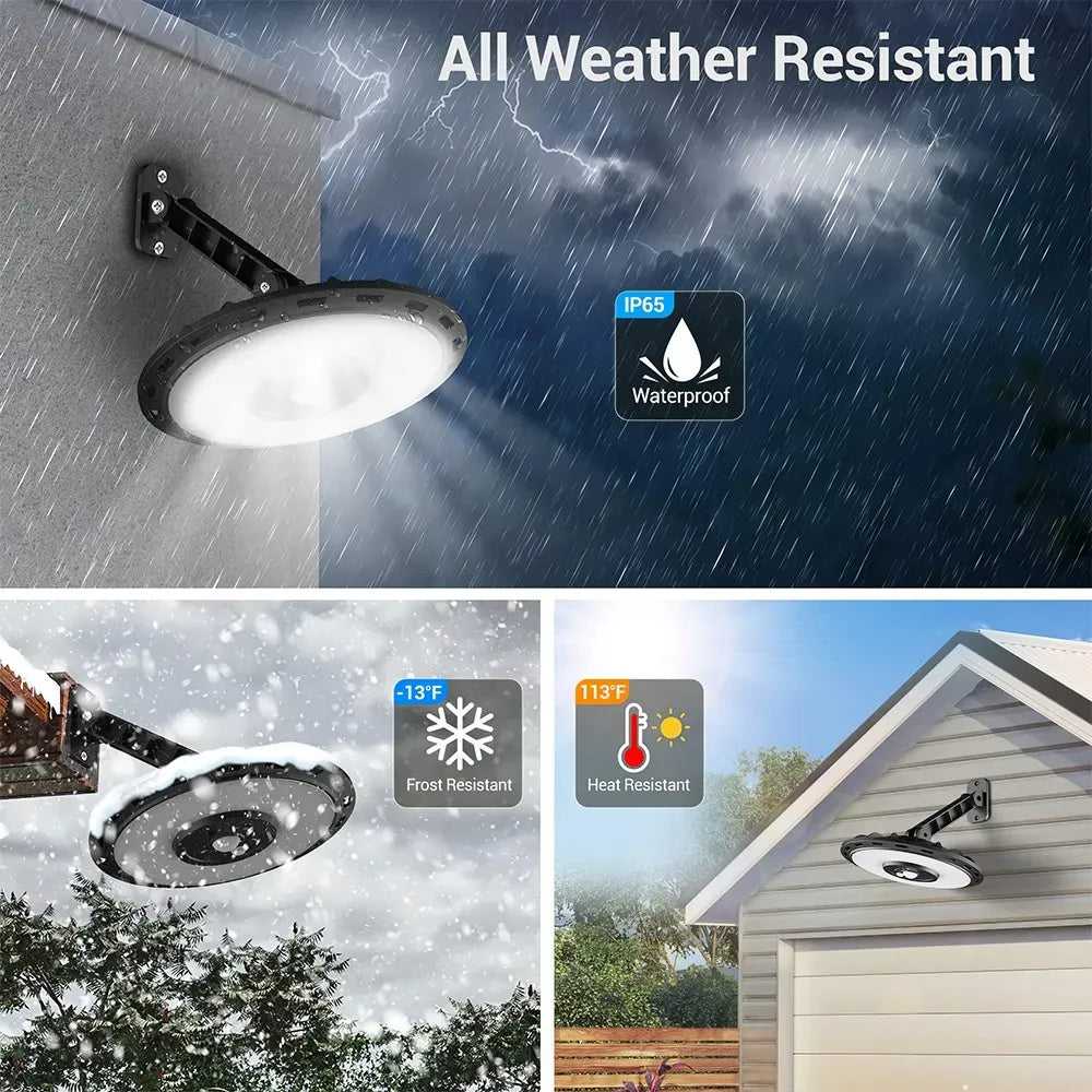 Solar Motion-Sensor Dual-Head Outdoor LED Light – Two Solar Panels, Black — product image 5 of 10