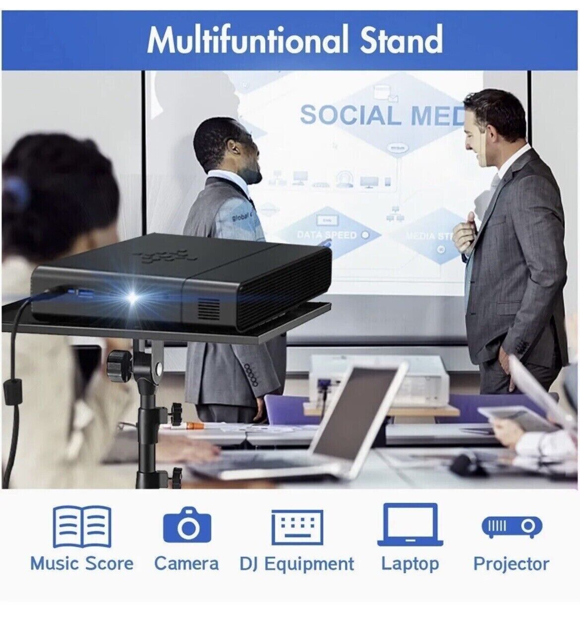 Adjustable Tripod Stand for Projector & Laptop 22-55 Portable — product image 2