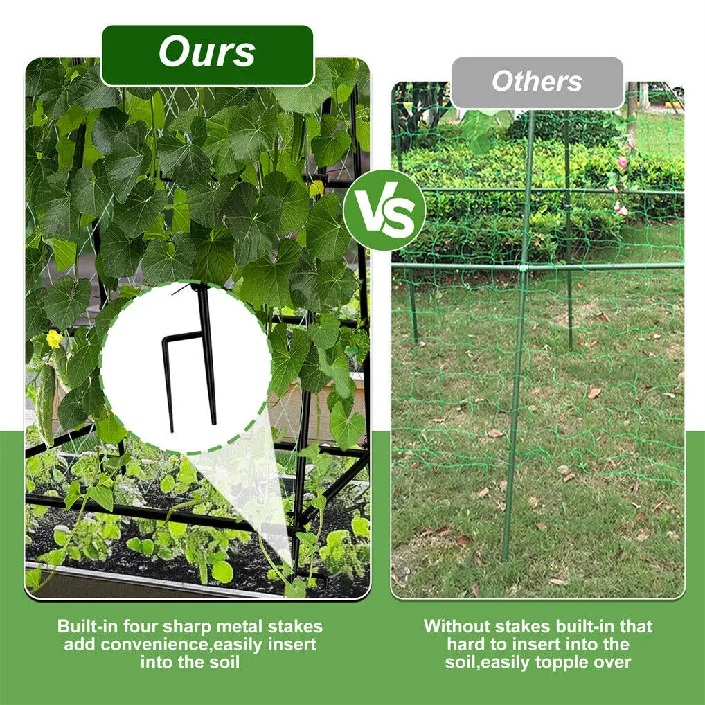 Heavy-Duty A-Frame Garden Trellis with Climbing Net, 105 × 105 × 176 cm