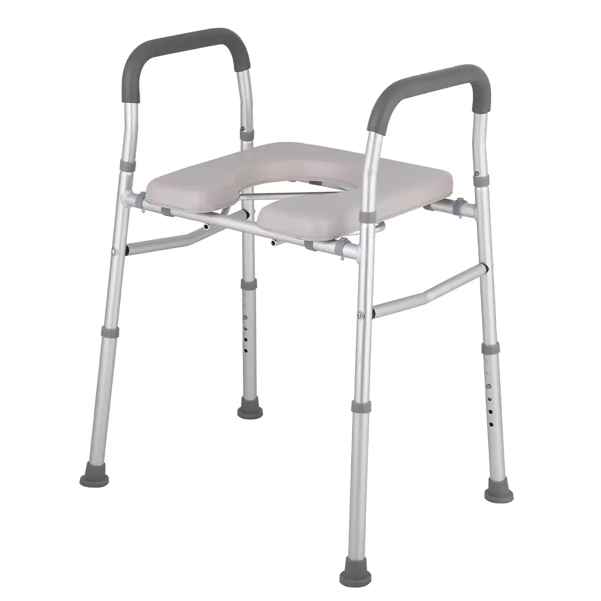 White 3-in-1 Adjustable Bedside Commode and Shower Chair – 135kg — product image 1