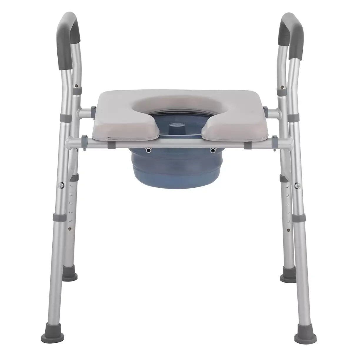 White 3-in-1 Adjustable Bedside Commode and Shower Chair – 135kg — product image 3