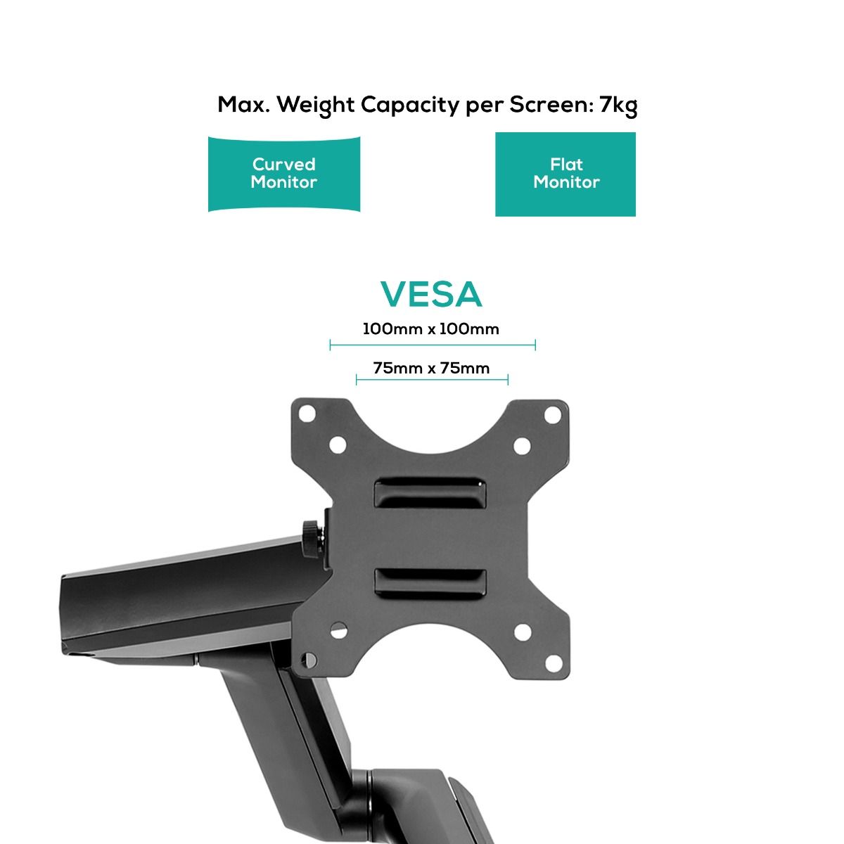 activiva ErgoLife Triple Monitor Screen Gas Spring Monitor Arm – product photo 2