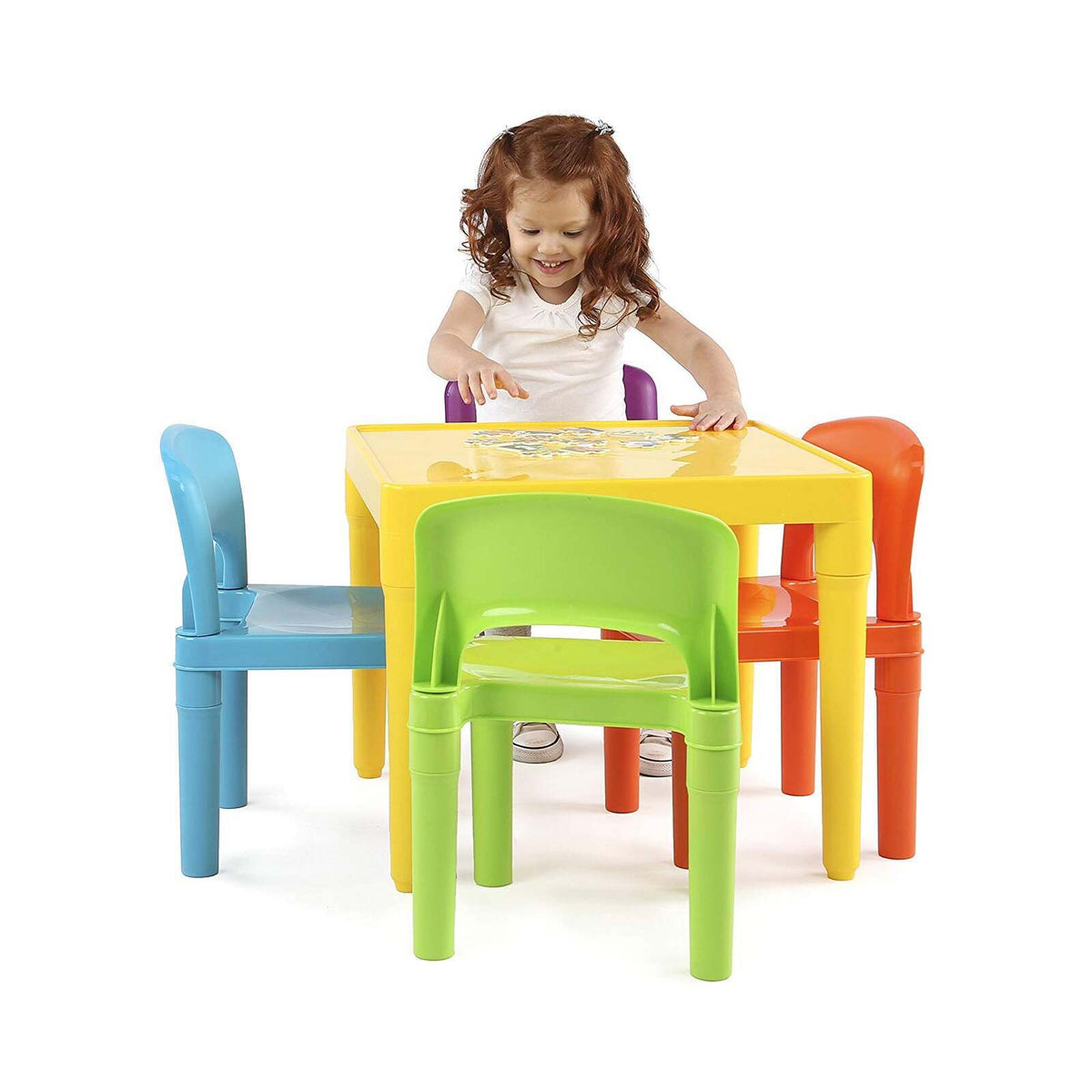 Kids Plastic 5-Piece Table & Four Chairs Set – Multicoloured — product image 2 of 3