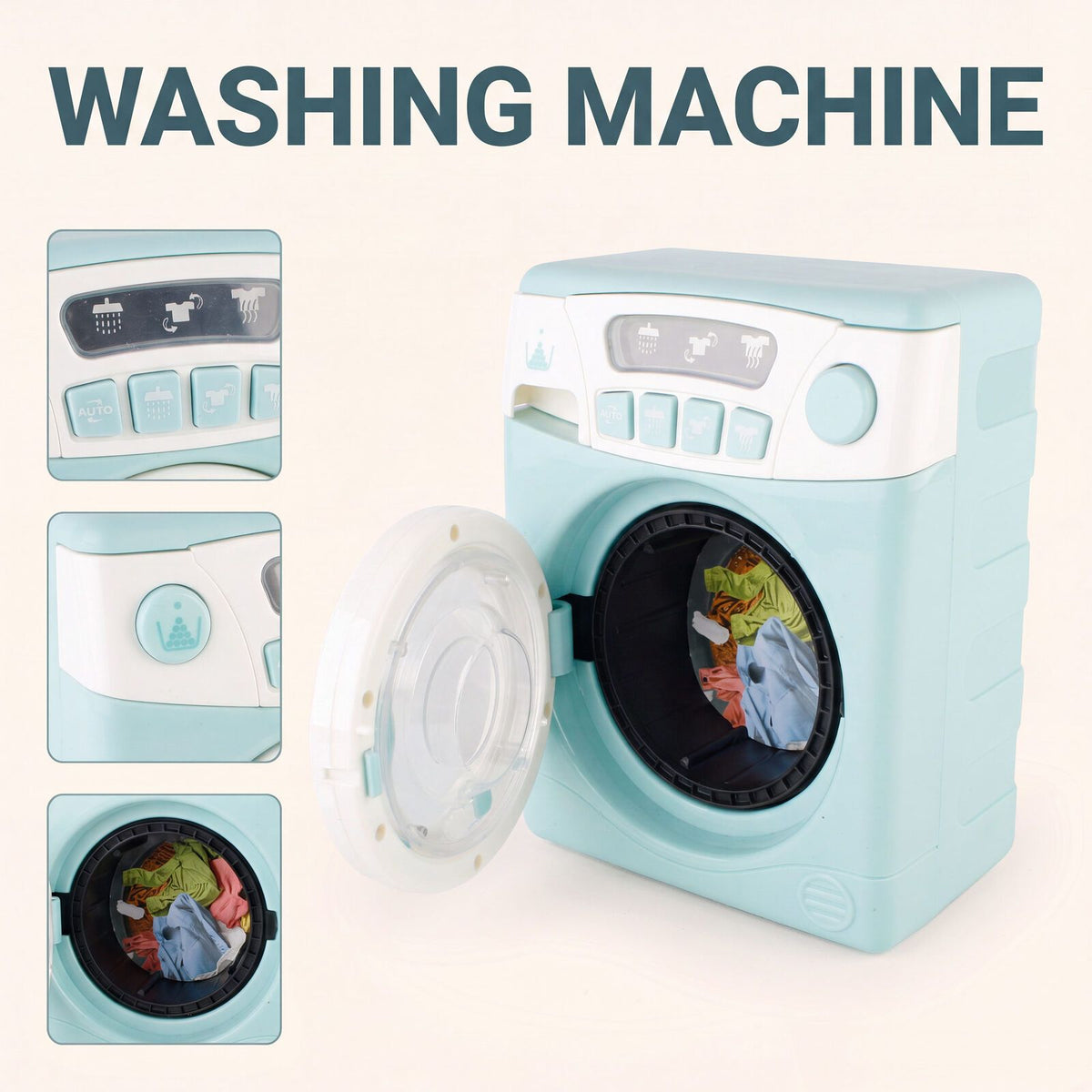 4 Piece Home Appliance Toy Mixer, Washing Machine, Oven & Dishwasher, With Lights & Sound — product image 4