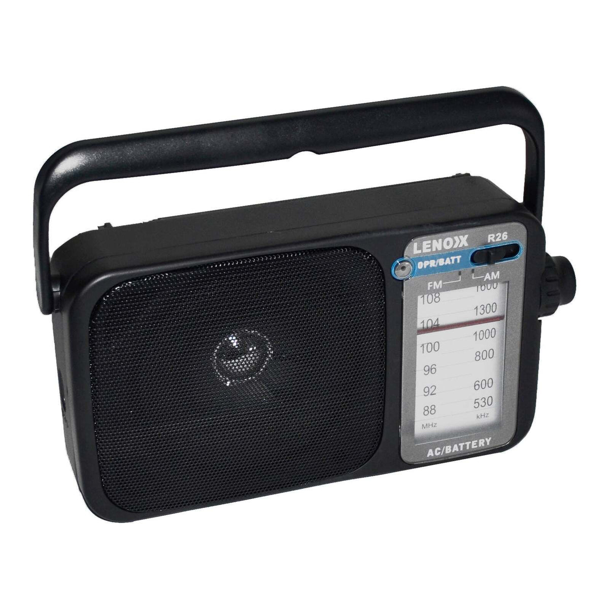 AM/FM Mantle Radio (Black) Battery Operated, w/ Bandwidth 540-1600 — product image 2