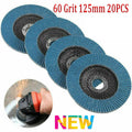 20PCS 5" 125MM Angle Grinder Flap Sanding Disc 60 Grit Grinding Wheel — product image 1 of 8