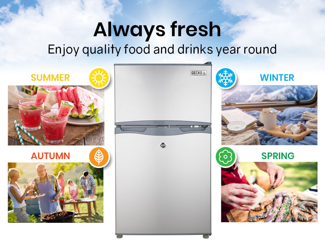 GECKO 95L Portable Upright Fridge, 12V/24V for Motorhome, Caravan, Silver — product image 7